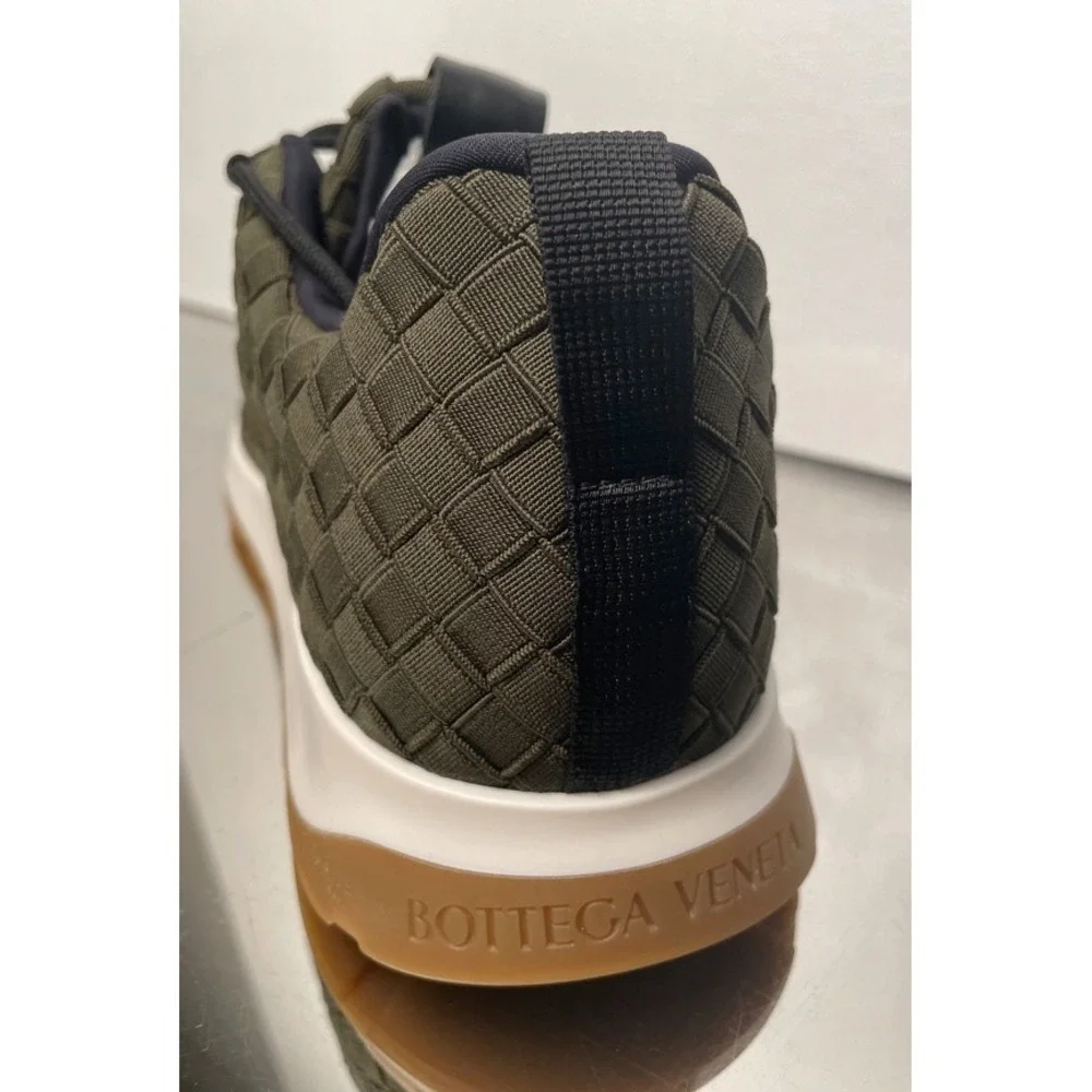 Bottega Veneta 609915 Men's Green Intrecciato nylon Speedster‎ Sneakers, size 40